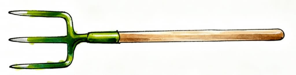 Decorative pitchfork illustration