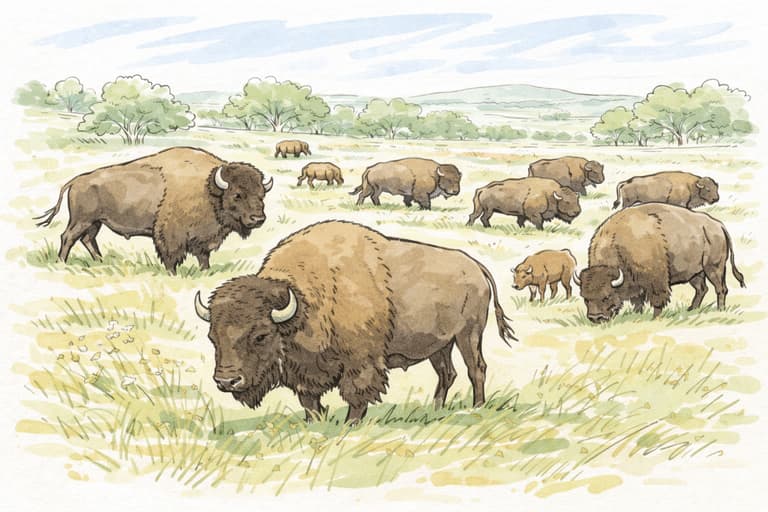Bison illustration