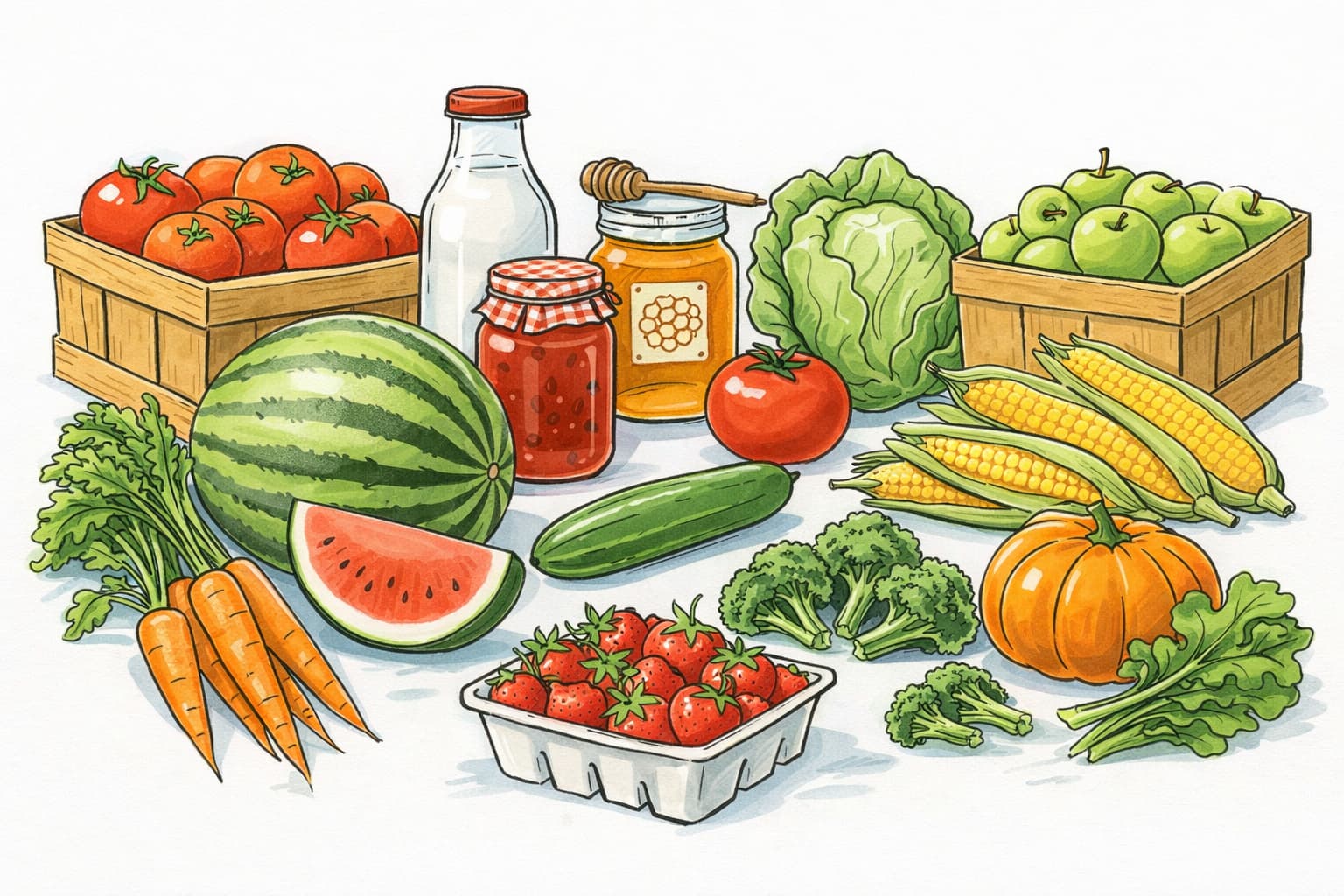 Farmers market products