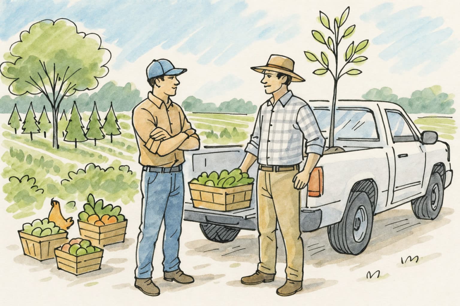 Fresh produce and local goods